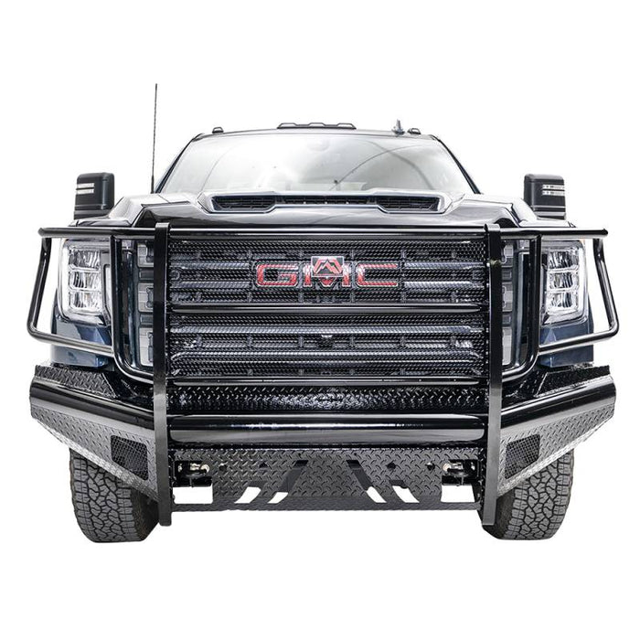 Fab Fours GM20-S5060-1 Black Steel Front Bumper w/ Full Grille Guard for GMC Sierra 2500HD/3500 2020-2022