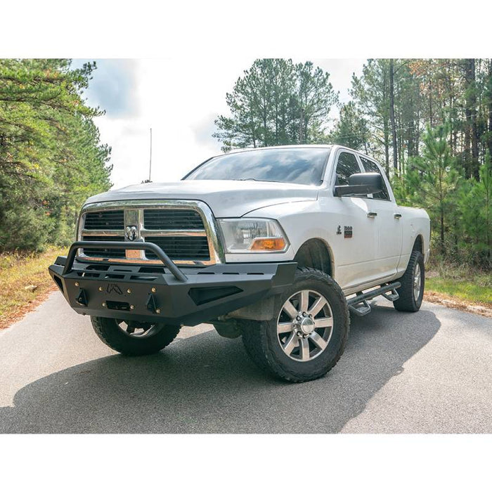 Fab Fours DR10-RS2962-1 Red Steel Front Bumper w/ Pre-Runner Guard for Dodge Ram 2500/3500/4500/5500 2010-2018