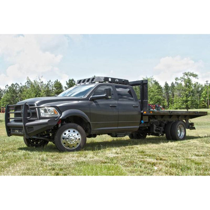 Fab Fours DR10-Q2960-1 Black Steel Elite Smooth Front Bumper w/ Full Guard for Dodge Ram 2500/3500/4500/5500 2010-2018