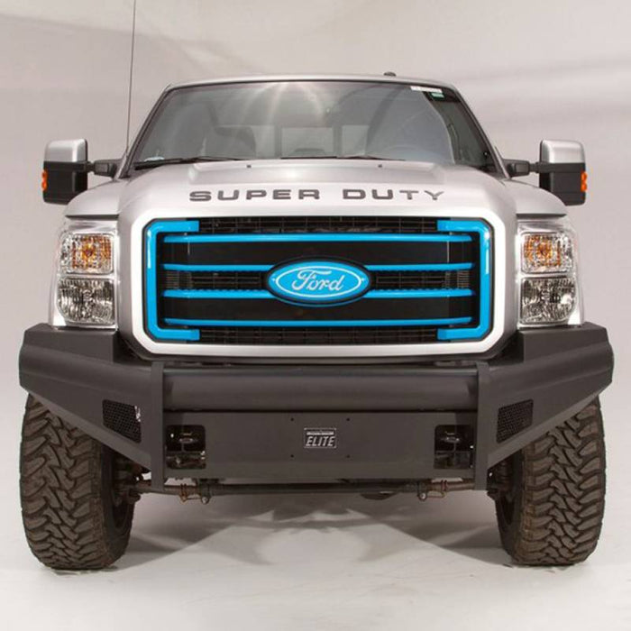 Fab Fours FS99-Q1661-1 Black Steel Elite Smooth Front Bumper for Ford F250/F350 1999-2004