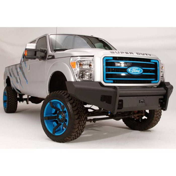 Fab Fours FS08-Q1961-1 Black Steel Elite Smooth Front Bumper for Ford F250/F350 2008-2010