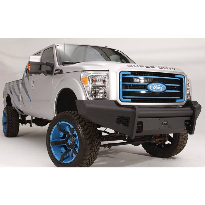 Fab Fours FS11-Q2561-1 Black Steel Elite Smooth Front Bumper for Ford F250/F350/F450/F550 2011-2016