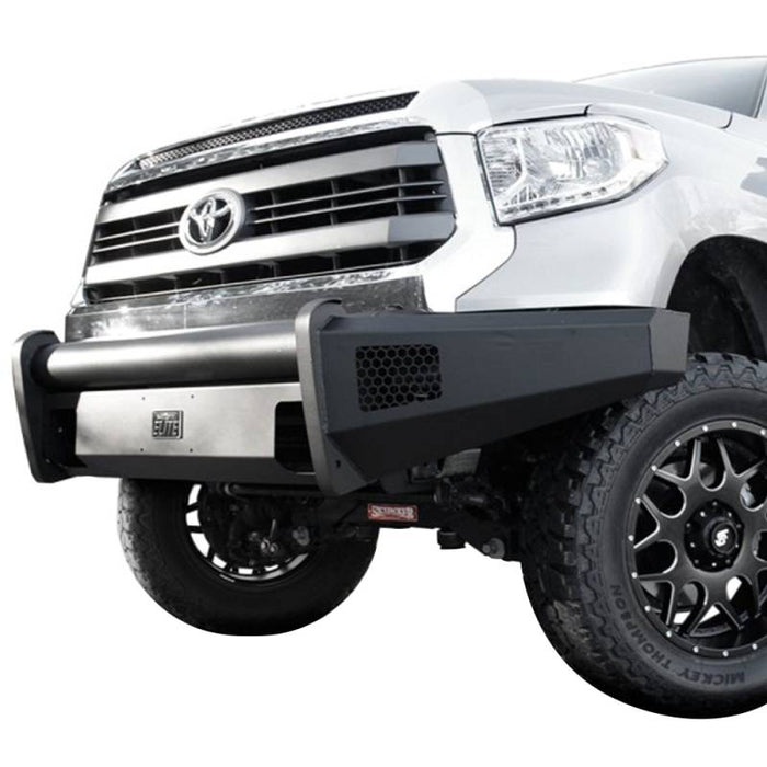 Fab Fours TT07-R1861-1 Black Steel Elite Smooth Front Bumper for Toyota Tundra 2007-2013