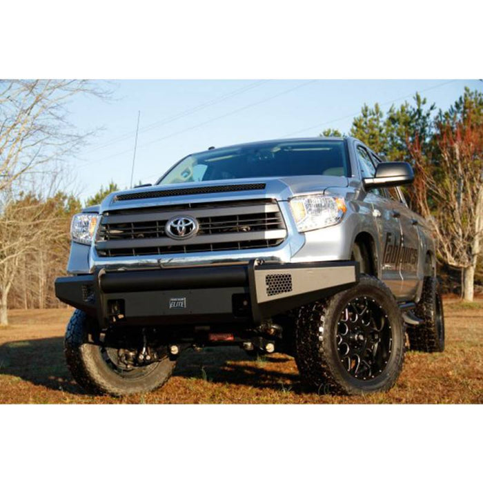 Fab Fours TT07-R1861-1 Black Steel Elite Smooth Front Bumper for Toyota Tundra 2007-2013