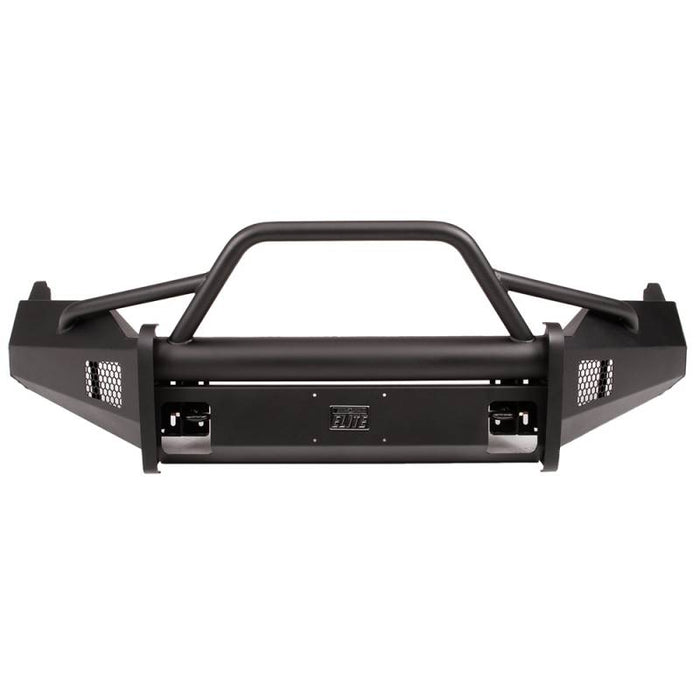 Fab Fours DR13-R2962-1 Black Steel Elite Smooth Front Bumper w/ Pre-Runner Guard for Dodge Ram 1500 2013-2018