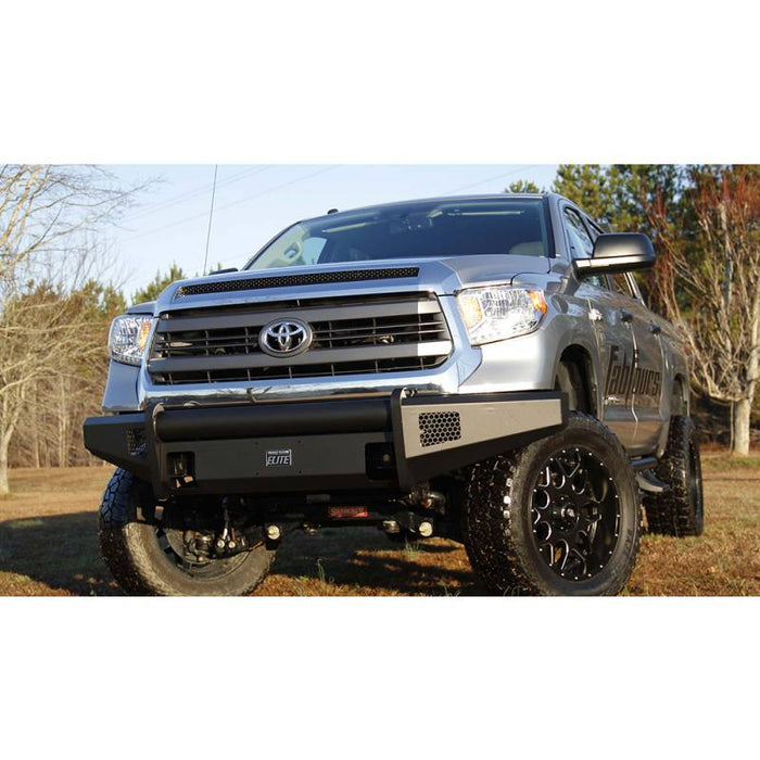 Fab Fours TT14-R2861-1 Black Steel Elite Smooth Front Bumper for Toyota Tundra 2014-2021