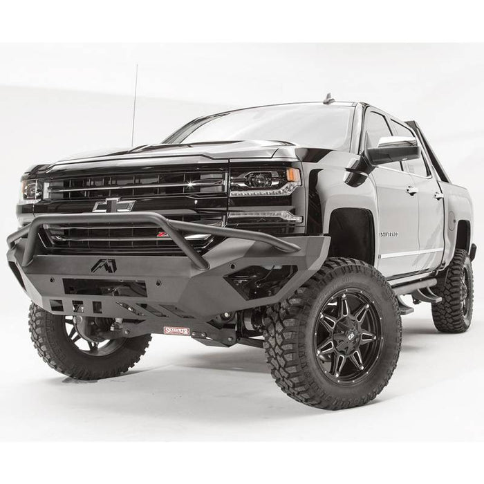 Fab Fours CS16-D3852-1 Vengeance Front Bumper w/ Pre-Runner Guard and Sensor Holes for Chevy Silverado 1500 2016-2018