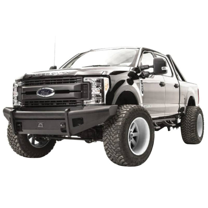 Fab Fours FS17-Q4161-1 Black Steel Elite Smooth Front Bumper for Ford F250/F350/F450/F550 2017-2022