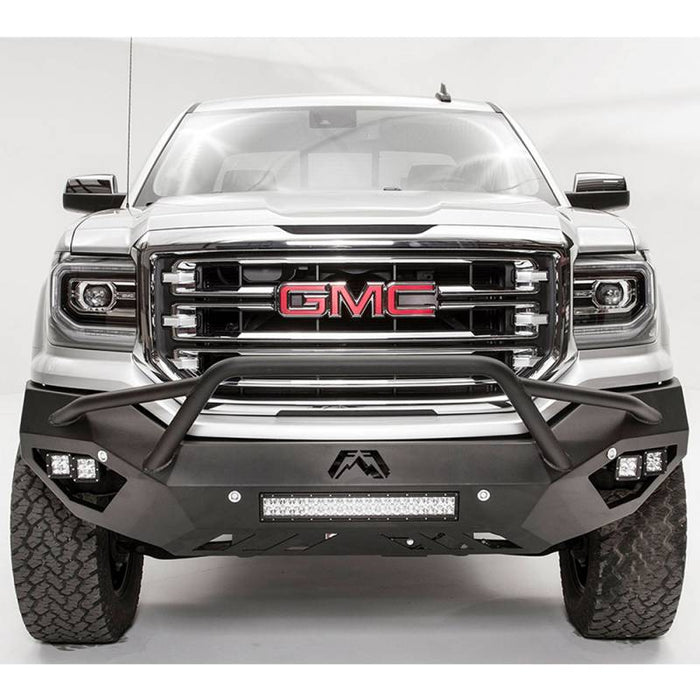 Fab Fours GS16-D3952-1 Vengeance Front Bumper w/ Pre-Runner Guard and Sensor Holes for GMC Sierra 1500 2016-2018