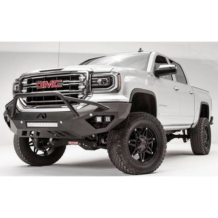 Fab Fours GS16-D3952-1 Vengeance Front Bumper w/ Pre-Runner Guard and Sensor Holes for GMC Sierra 1500 2016-2018