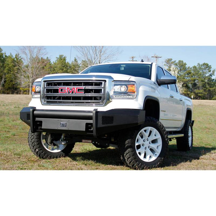 Fab Fours GS14-R3161-1 Black Steel Elite Smooth Front Bumper for GMC Sierra 1500 2014-2015