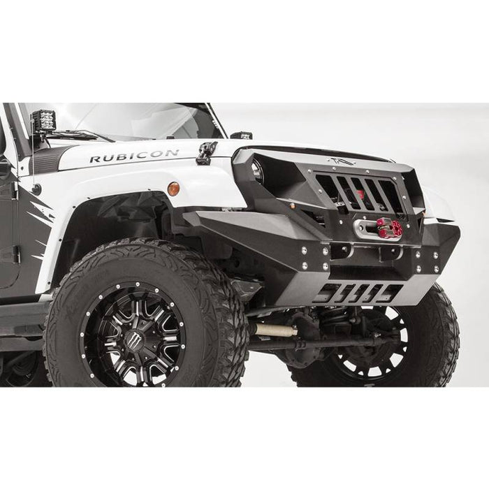 Fab Fours GR1010-1 Grumper Full Width Front Bumper for Jeep Wrangler JK 2007-2018