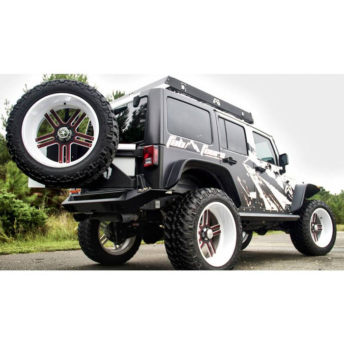 Fab Fours JP-Y1261T-1 Off the Door Tire Carrier for Jeep Wrangler JK 2007-2018