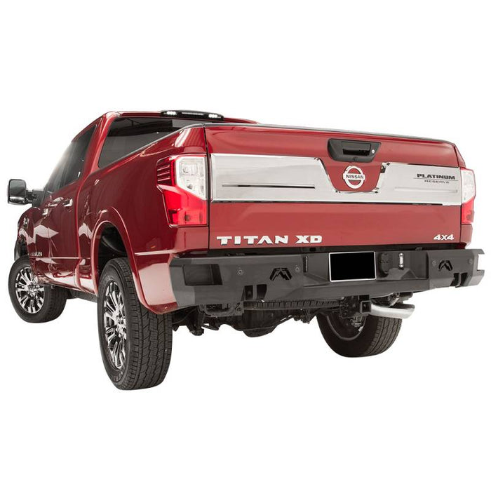 Fab Fours NT16-W3751-1 Premium Rear Bumper w/ Sensor Holes for Nissan Titan XD 2016-2021