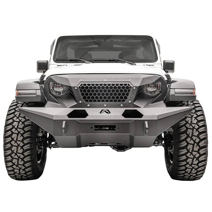 Fab Fours GR4610-1 Full Width Grumper Front Bumper for Jeep Wrangler JL 2018-2022