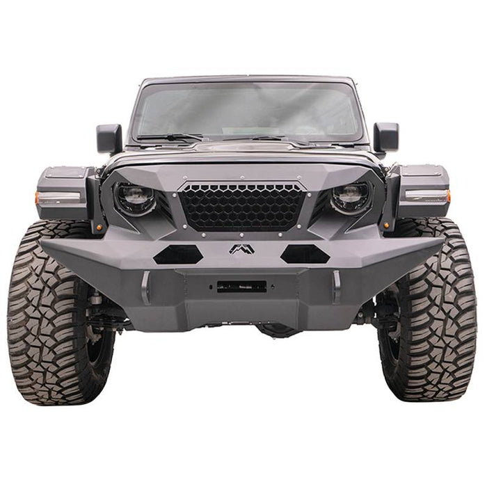 Fab Fours GR4610-1 Full Width Grumper Front Bumper for Jeep Wrangler JL 2018-2022