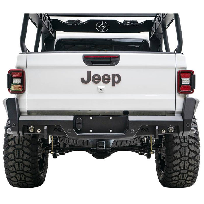 Fab Fours JT20-Y1950-1 Rear Bumper w/ Sensor Holes for Jeep Gladiator JT 2020-2022