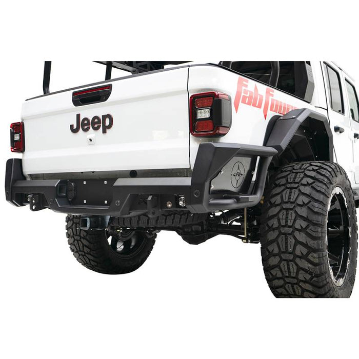 Fab Fours JT20-Y1950-1 Rear Bumper w/ Sensor Holes for Jeep Gladiator JT 2020-2022