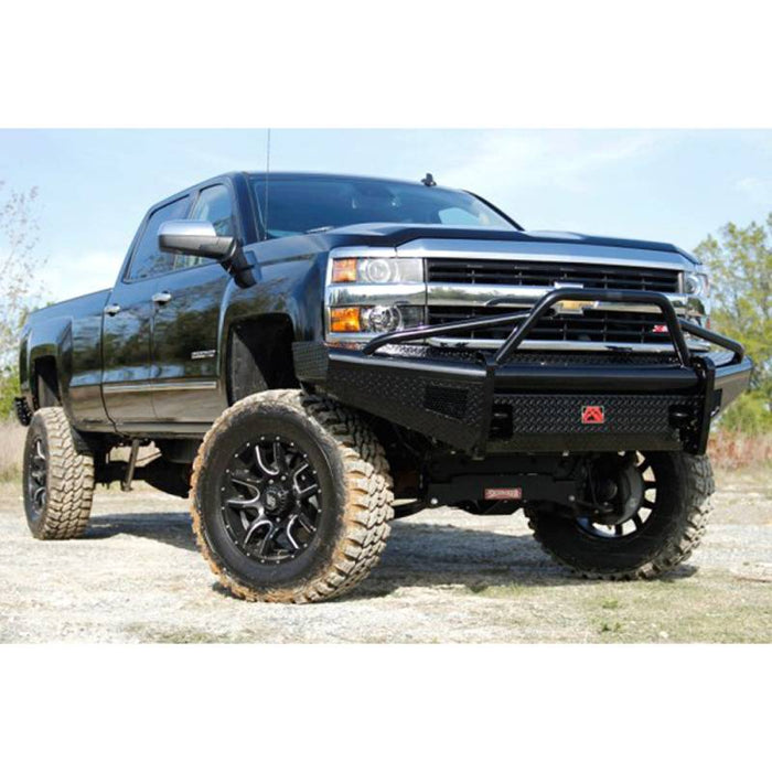 Fab Fours DR09-K2462-1 Black Steel Front Bumper w/ Pre-Runner Guard for Dodge Ram 1500 2009-2012