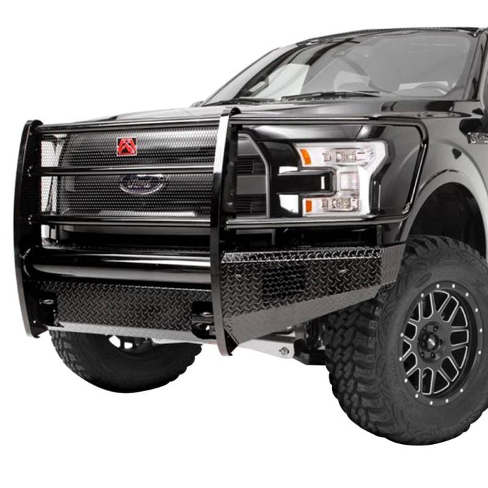 Fab Fours FF09-K1960-1 Black Steel Front Bumper w/ Full Grille Guard for Ford F150 2009-2014