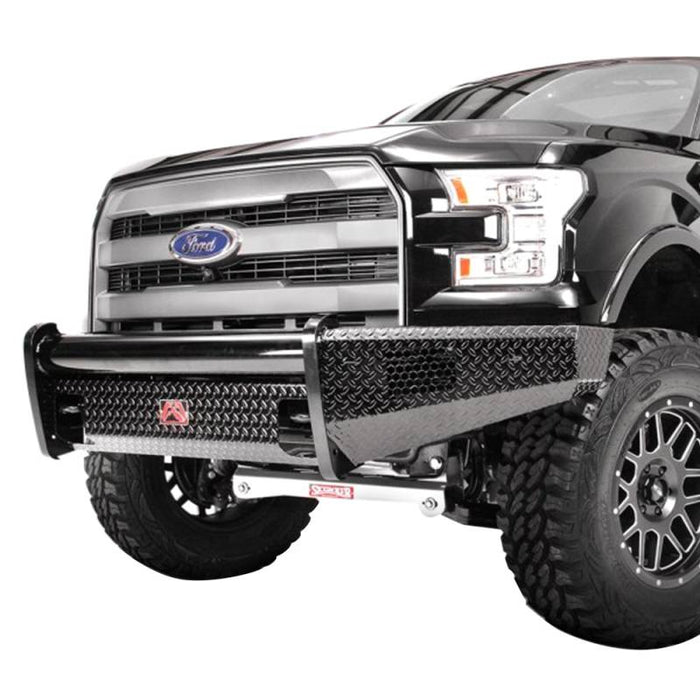 Fab Fours FF09-K1961-1 Black Steel Front Bumper for Ford F150 2009-2014