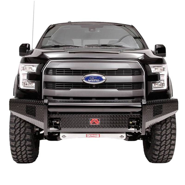 Fab Fours FF09-K1961-1 Black Steel Front Bumper for Ford F150 2009-2014