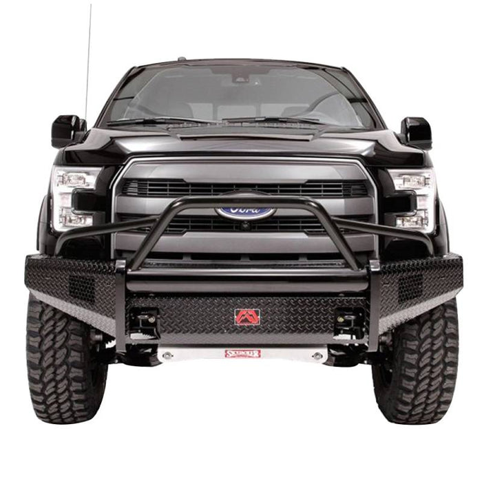 Fab Fours FF09-K1962-1 Black Steel Front Bumper w/ Pre-Runner Guard for Ford F150 2009-2014