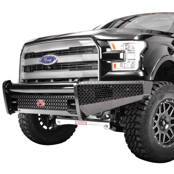 Fab Fours FF15-K3251-1 Black Steel Front Bumper for Ford F150 2015-2017