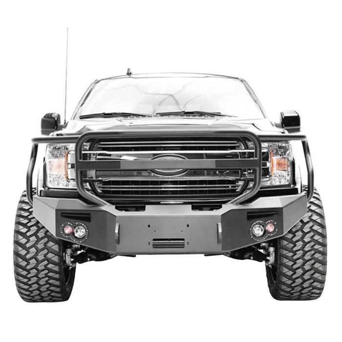 Fab Fours FF18-H4550-1 Premium Winch Front Bumper w/ Grille Guard for Ford F150 2018-2020