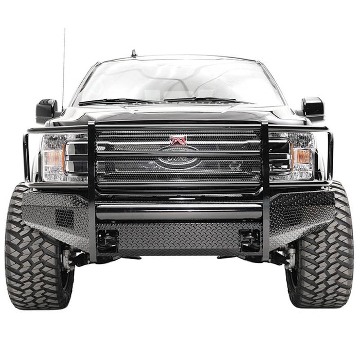 Fab Fours FF18-K4560-1 Black Steel Front Bumper w/ Full Grille Guard for Ford F150 2018-2020