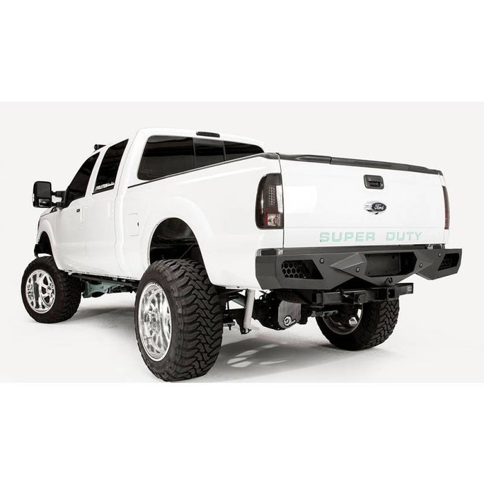 Fab Fours FS08-E1351-1 Vengeance Rear Bumper w/ Sensor Holes for Ford Super Duty 2011-2016