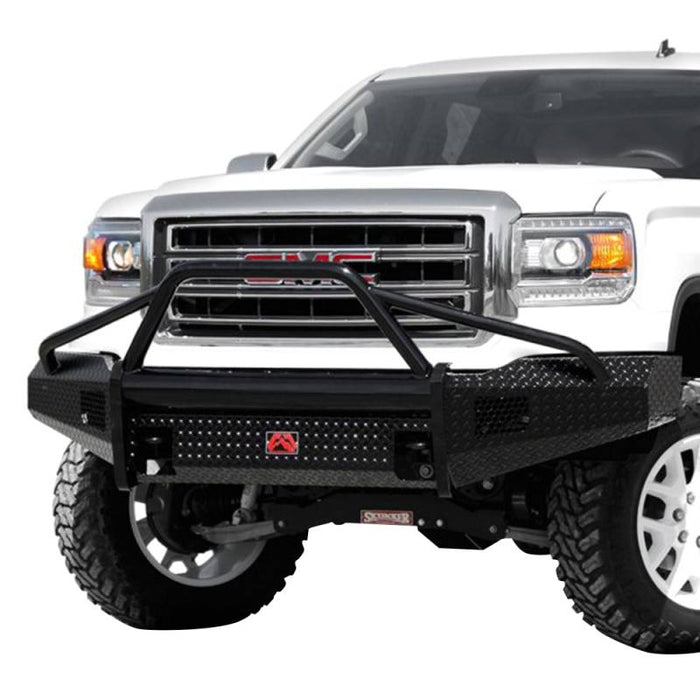 Fab Fours GM07-K2162-1 Black Steel Front Bumper w/ Pre-Runner Guard for GMC Sierra 1500 2007-2013