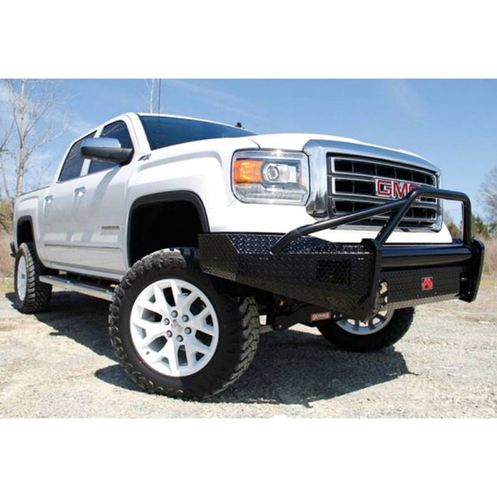 Fab Fours GM07-K2162-1 Black Steel Front Bumper w/ Pre-Runner Guard for GMC Sierra 1500 2007-2013