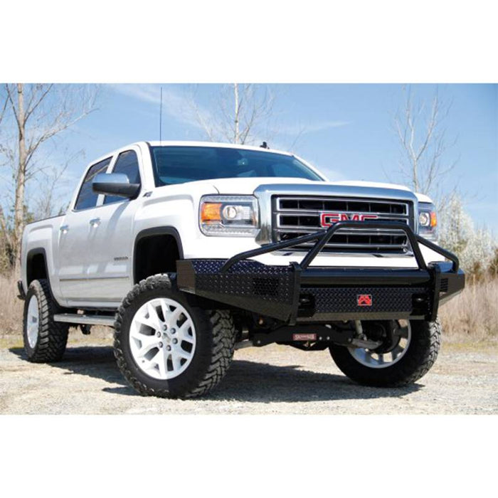 Fab Fours GM07-K2162-1 Black Steel Front Bumper w/ Pre-Runner Guard for GMC Sierra 1500 2007-2013