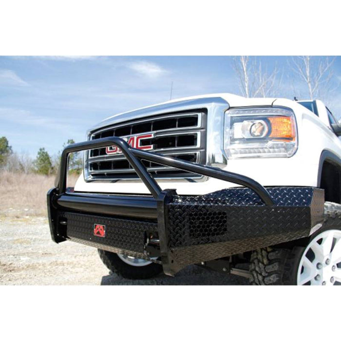 Fab Fours GM07-K2162-1 Black Steel Front Bumper w/ Pre-Runner Guard for GMC Sierra 1500 2007-2013