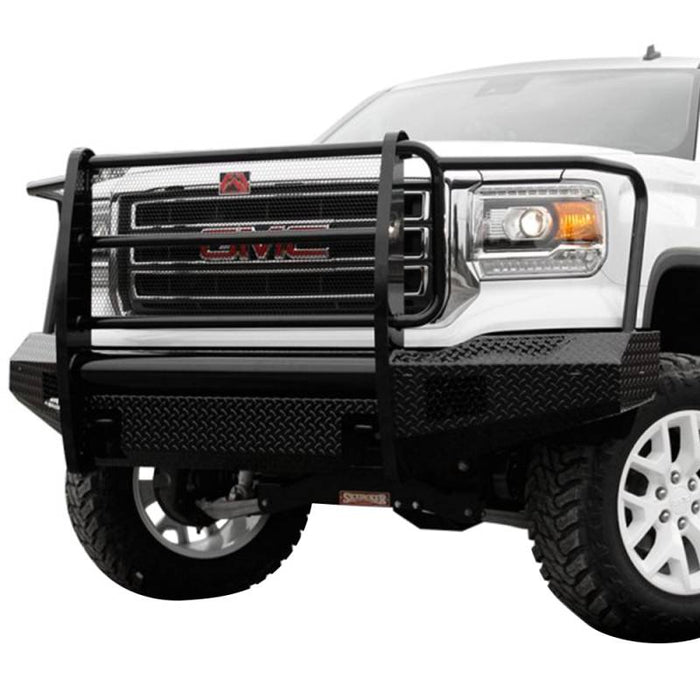 Fab Fours GS14-K3160-1 Black Steel Front Bumper w/ Full Grille Guard for GMC Sierra 1500 2014-2015