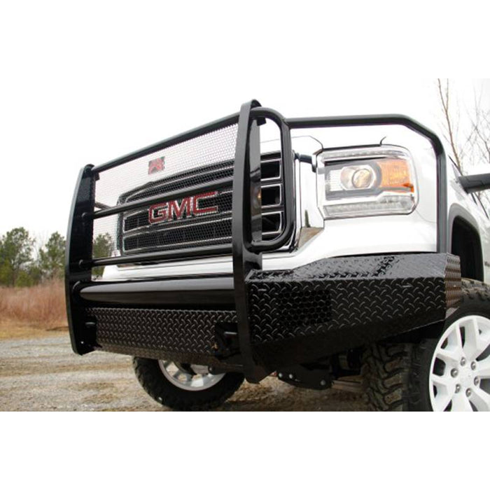 Fab Fours GS14-K3160-1 Black Steel Front Bumper w/ Full Grille Guard for GMC Sierra 1500 2014-2015