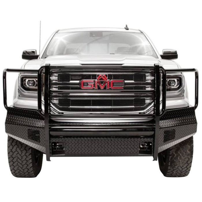 Fab Fours GS14-K3160-1 Black Steel Front Bumper w/ Full Grille Guard for GMC Sierra 1500 2014-2015