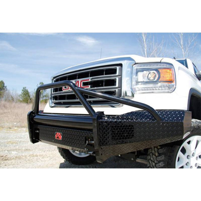 Fab Fours GS14-K3162-1 Black Steel Front Bumper w/ Pre-Runner Guard for GMC Sierra 1500 2014-2015