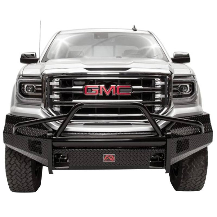 Fab Fours GS14-K3162-1 Black Steel Front Bumper w/ Pre-Runner Guard for GMC Sierra 1500 2014-2015