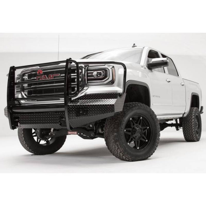 Fab Fours GS16-K3960-1 Black Steel Front Bumper w/ Full Grille Guard for GMC Sierra 1500 2016-2018