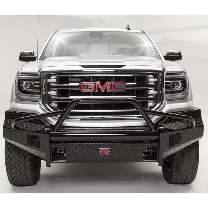 Fab Fours GS16-K3962-1 Black Steel Front Bumper w/ Pre-Runner Guard for GMC Sierra 1500 2016-2018