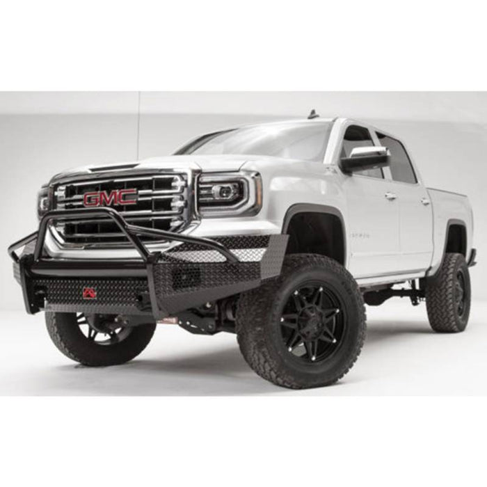 Fab Fours GS16-K3962-1 Black Steel Front Bumper w/ Pre-Runner Guard for GMC Sierra 1500 2016-2018