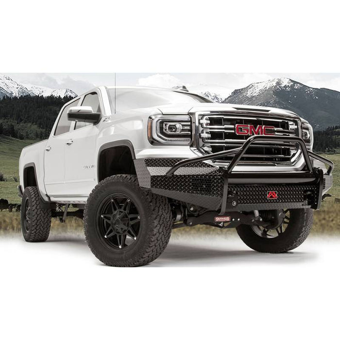 Fab Fours GS16-K3962-1 Black Steel Front Bumper w/ Pre-Runner Guard for GMC Sierra 1500 2016-2018