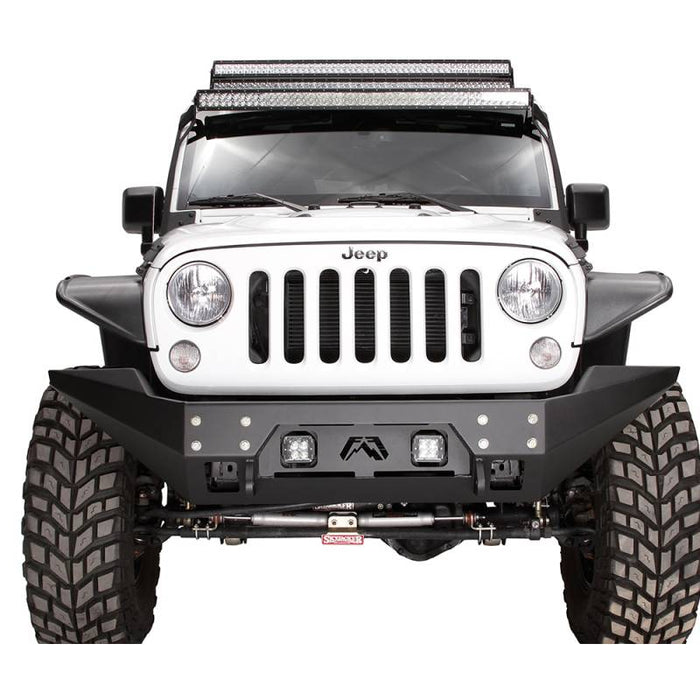 Fab Fours JK07-B1855-1 FMJ Stubby Winch Front Bumper for Jeep Wrangler JK 2007-2018