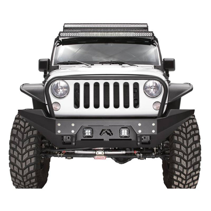 Fab Fours JK07-B1856-1 FMJ Stubby Winch Front Bumper w/ Full Guard for Jeep Wrangler JK 2007-2018