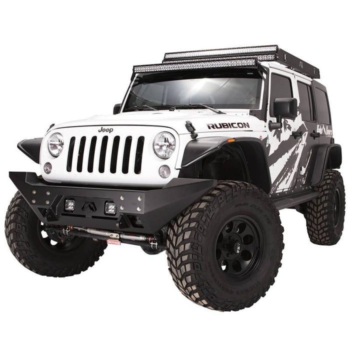 Fab Fours JK07-B1857-1 FMJ Full Width Winch Front Bumper for Jeep Wrangler JK 2007-2018