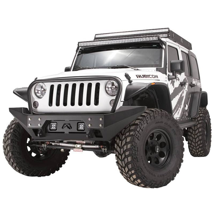 Fab Fours JK07-B1858-1 FMJ Full Width Winch Front Bumper w/ Full Guard for Jeep Wrangler JK 2007-2018