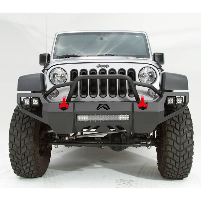 Fab Fours JK07-D1852-1 Vengeance Front Bumper w/ Pre-Runner Guard and Sensor Holes for Jeep Wrangler JK 2007-2018