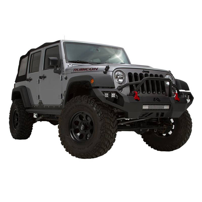 Fab Fours JK07-D1852-1 Vengeance Front Bumper w/ Pre-Runner Guard and Sensor Holes for Jeep Wrangler JK 2007-2018